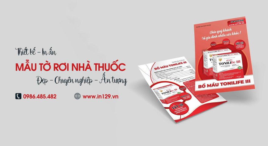 Mẫu tờ rơi quảng cáo nhà thuốc chuyên nghiệp, sáng tạo