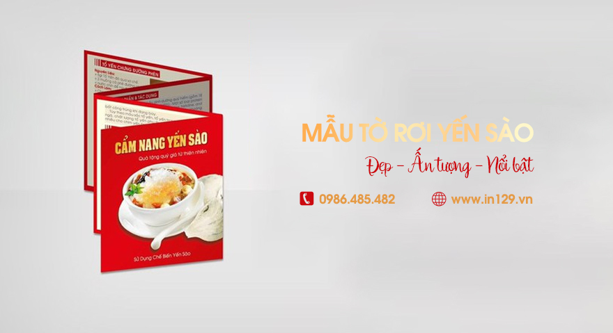 Mẫu tờ rơi yến sào đẹp, chuyên nghiệp và ấn tuợng