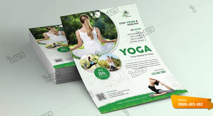 Mẫu tờ rơi quảng cáo yoga chuyên nghiệp