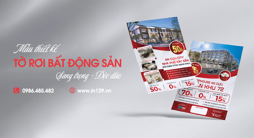 Mẫu tờ rơi bất động sản sang trọng, nổi bật và thu hút