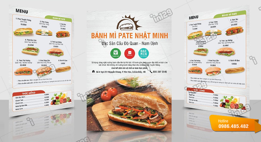 Mẫu tờ rơi bánh mì ấn tượng