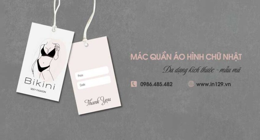 In mác treo quần áo hình chữ nhật giá rẻ tại Hà Nội