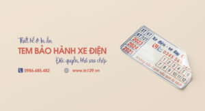 In tem bảo hành xe điện