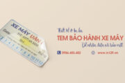 In tem bảo hành xe máy giá rẻ tại Hà Nội, mẫu mới