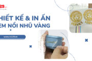 Mẫu Tem nổi nhũ vàng bền bỉ, sang trọng, tinh tế