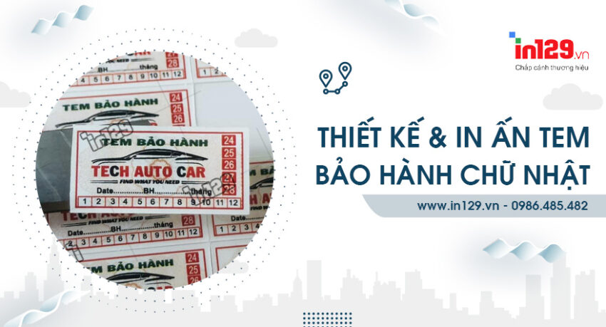 In tem bảo hành hình chữ nhật giá rẻ tại Hà Nội