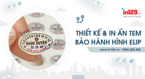 In tem bảo hành hình elip (oval)