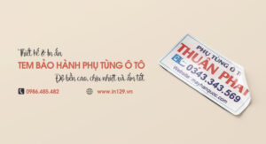 In tem bảo hành phụ tùng ô tô