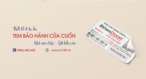 In tem bảo hành cửa cuốn