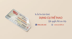 In tem bảo hành dụng cụ thể thao