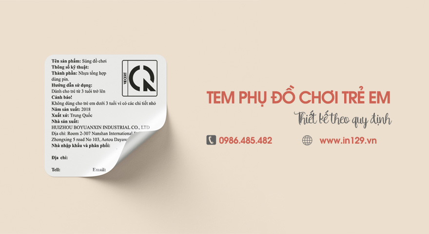 In tem phụ đồ chơi theo yêu cầu giá rẻ tại Hà Nội