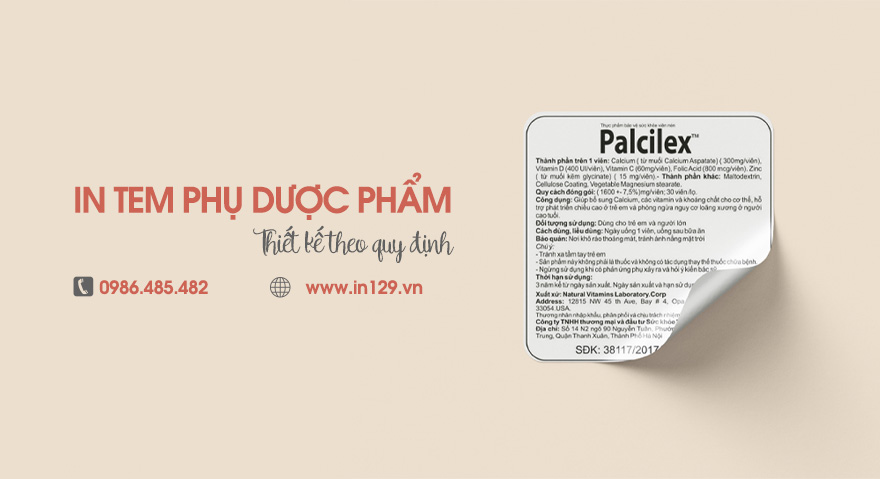 In tem nhãn phụ dược phẩm