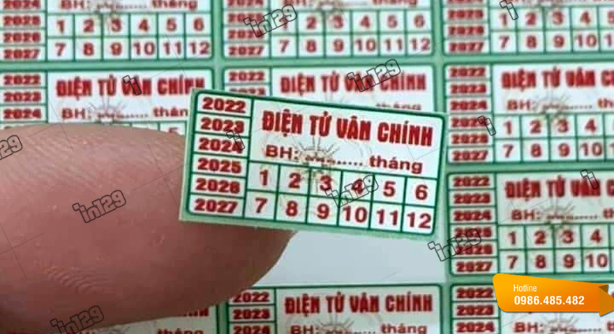 Mẫu tem bảo hành điện máy