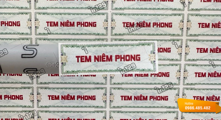 Mẫu tem niêm phong thực phẩm chức năng