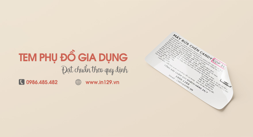 In tem phụ đồ gia dụng nâng cao thương hiệu