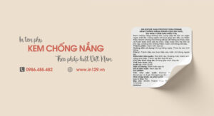 In tem phụ kem chống nắng