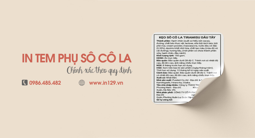 In tem phụ socola xây dựng hình ảnh thương hiệu chuyên nghiệp