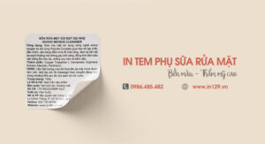 In tem phụ sữa rửa mặt