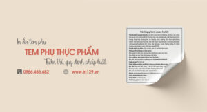 In tem phụ thực phẩm