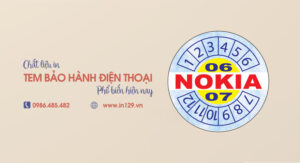 Chất liệu in tem bảo hành điện thoại hình tròn