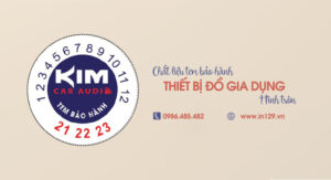 Chất liệu in tem bảo hành đồ gia dụng hình tròn