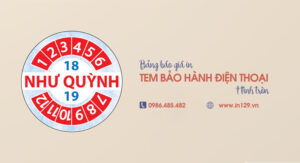 Giá in tem bảo hành điện thoại hình tròn