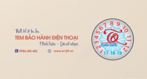 In tem bảo hành điện thoại hình tròn bằng decal nhựa