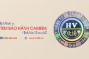 Kích thước tem bảo hành camera hình tròn