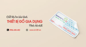 Chất liệu in tem bảo hành đồ gia dụng hình chữ nhật