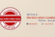 In tem bảo hành camera hình tròn decal giấy