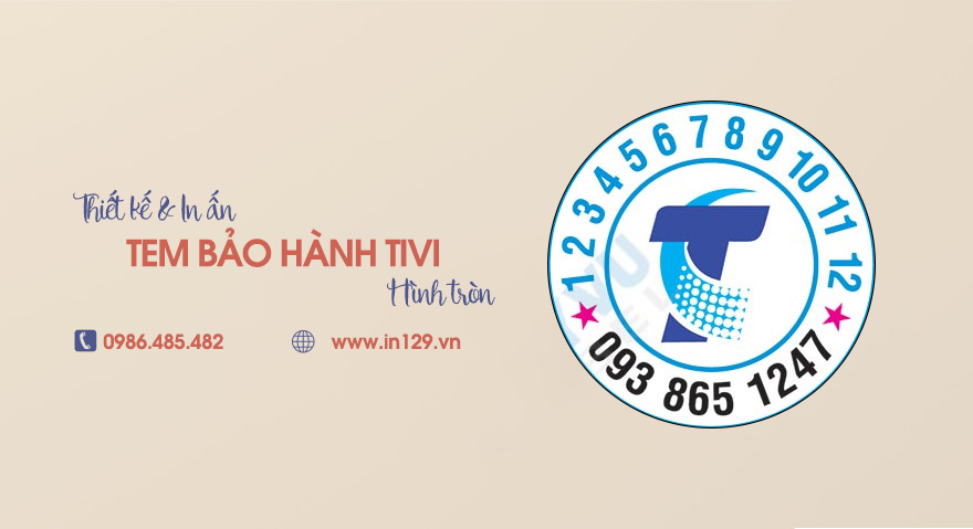 In tem bảo hành tivi hình tròn: Giải pháp bảo vệ thương hiệu