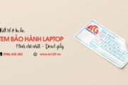 In tem bảo hành laptop hình chữ nhật bằng decal giấy