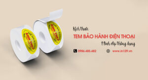 Kích thước tem bảo hành điện thoại hình elip