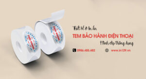 In tem bảo hành điện thoại hình elip