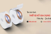 In tem bảo hành đồ gia dụng hình elip decal nhựa