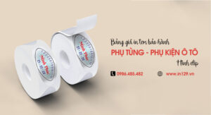 Bảng giá in tem bảo hành phụ tùng ô tô hình elip