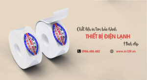 Chất liệu in tem bảo hành đồ điện lạnh hình elip