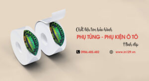 Chất liệu tem bảo hành phụ tùng ô tô hình elip