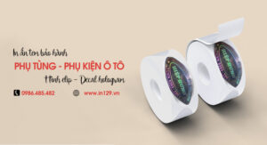 In tem bảo hành phụ tùng ô tô bằng decal hologram hình elip