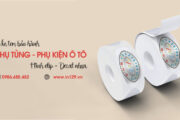 In tem bảo hành phụ tùng ô tô hình elip bằng decal nhựa