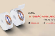 Chất liệu in tem bảo hành laptop hình elip