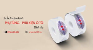 In tem bảo hành phụ tùng ô tô hình elip