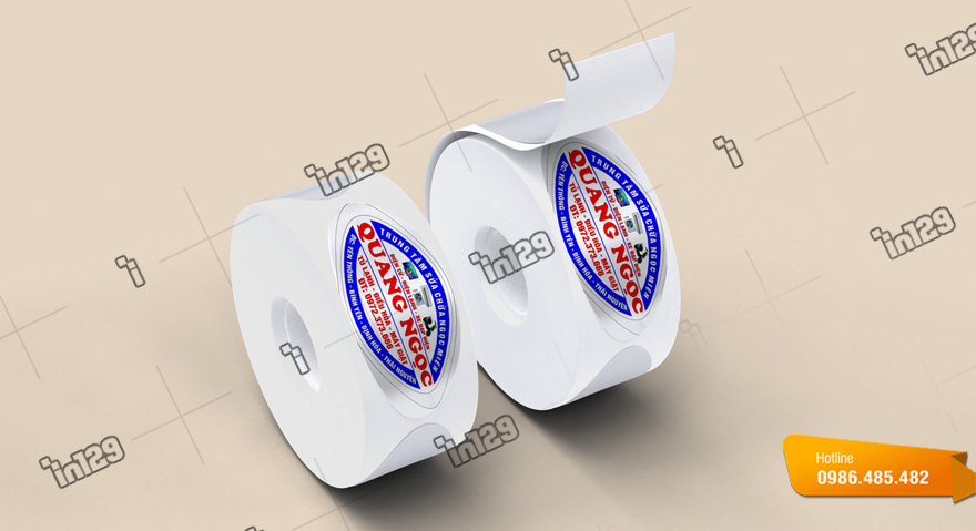 Mẫu tem bảo hành xe điện hình elip