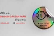 In nhãn dán sản phẩm bằng decal bạc