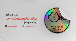 In nhãn dán sản phẩm bằng decal bạc