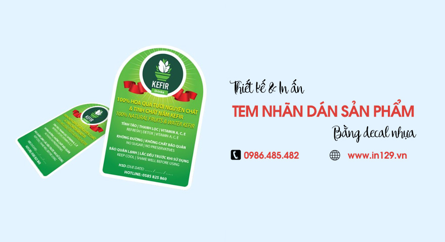 In nhãn dán sản phẩm decal nhựa