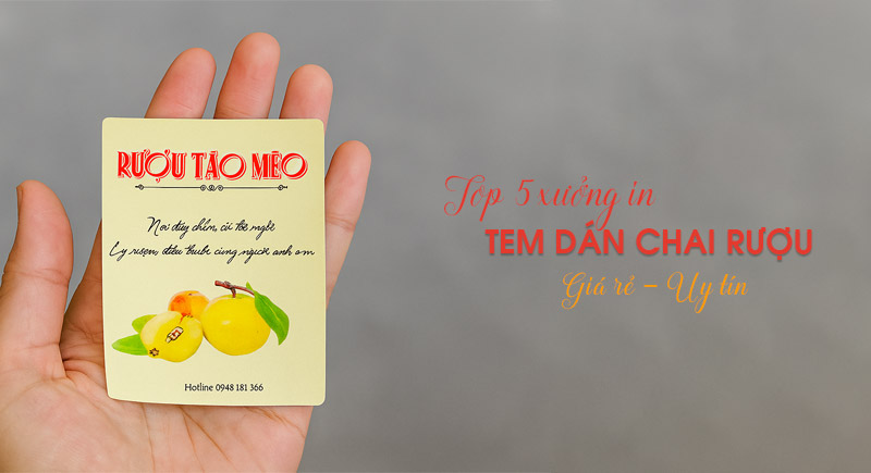 Top 5 xưởng in nhãn dán chai rượu tại Hà Nội