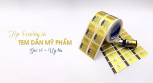 Top 5 xưởng in nhãn dán mỹ phẩm tại Hà Nội